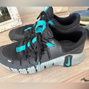 Nike Black and Teal Sneakers